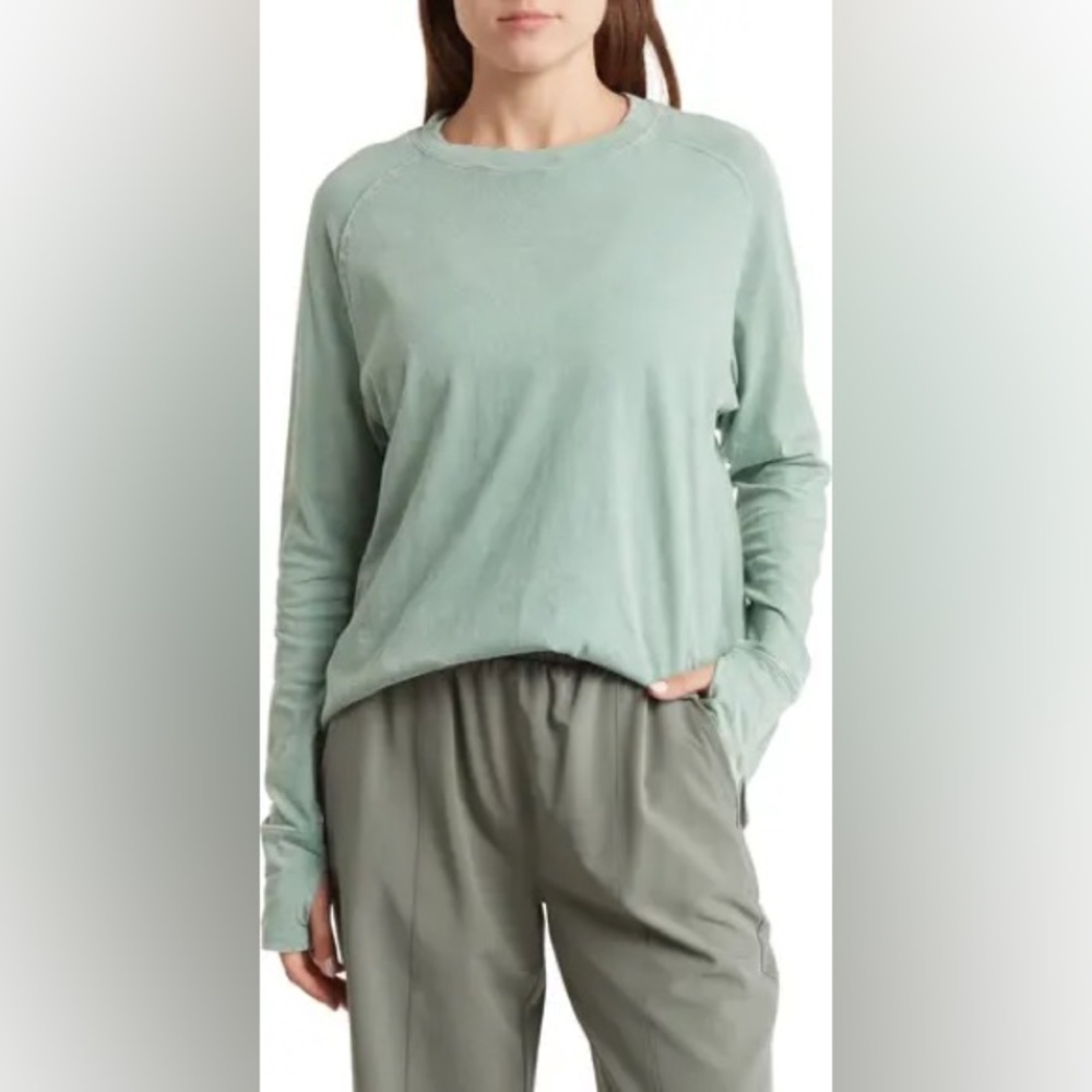 NWOT Zella Vintage Wash Relaxed Long Sleeve Tee - Picture 1 of 4